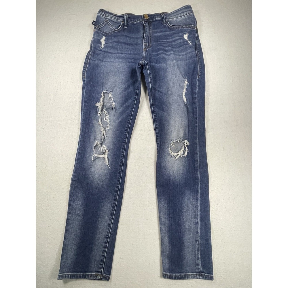 Rock & Republic Women's Jeans Blue Denim Slimming Denim Cure Stretch Fit Size 12